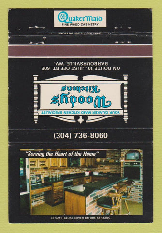Matchbook Cover - Woody's Kitchens Barboursville WV 40 Strike