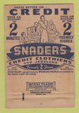 Matchbook Cover - Snaders Credit Clothing Milwaukee WI #2 40 Strike