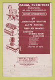 Matchbook Cover - Canal Furniture Showrooms Providence RI 40 Strike