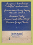 Matchbook Cover - Jamison Bedding Furniture Nashville TN WEAR 40 Strike
