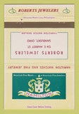 Matchbook Cover - Hamilton Watches Roberts Jewelry Sandusky OH 40 Strike