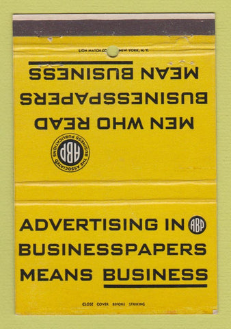 Matchbook Cover - Associates Business Publications 40 Strike