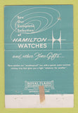 Matchbook Cover - Hamilton Watches Homer Miller Jewelry Columbus OH 40 Strike