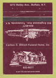 Matchbook Cover - Carlton Ullrich Funeral Home Buffalo NY WEAR 40 Strike