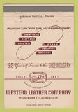 Matchbook Cover - Western Leather Company Milwaukee WI 40 Strike