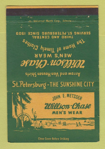 Matchbook Cover - Willson Chase Men's Clothes St Petersburg FL 40 Strike