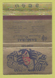 Matchbook Cover - Samurai Japanese Restaurant Solana Beach CA 40 Strike