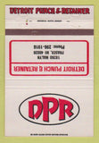Matchbook Cover - Detroit Punch & Retainer Fraser MI 40 Strike