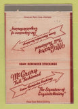 Matchbook Cover - McCrary Hosiery Stockings 40 Strike