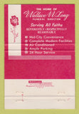 Matchbook Cover - Wallace Long Funeral Home Bethlehem PA 40 Strike