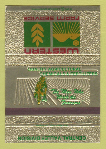 Matchbook Cover - Western Farm Service  Fresno CA 40 Strike