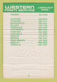 Matchbook Cover - Western Farm Service  Fresno CA 40 Strike