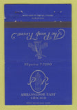 Matchbook Cover - Ambassador East Hotel Chicago IL Pump Room 40 Strike