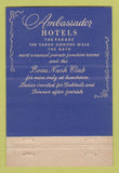 Matchbook Cover - Ambassador East Hotel Chicago IL Pump Room 40 Strike