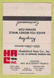 Matchbook Cover - Hustisford Auto Company WI WEAR 40 Strike