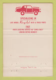 Matchbook Cover - Hustisford Auto Company WI WEAR 40 Strike