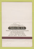 Matchbook Cover - Tiara Del Sol Condos Ruidoso NM 40 Strike