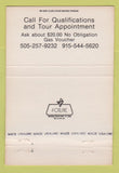 Matchbook Cover - Tiara Del Sol Condos Ruidoso NM 40 Strike