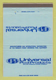 Matchbook Cover - Universal Swimming Pool Products Miami Dallas 40 Strike