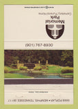 Matchbook Cover - Memorial Park Cemetery Funeral Home Memphis TN WEAR 40 Strike