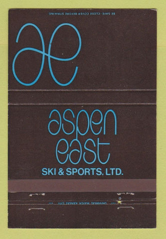 Matchbook Cover - Aspen East Ski Sports Kansas City MO 40 Strike