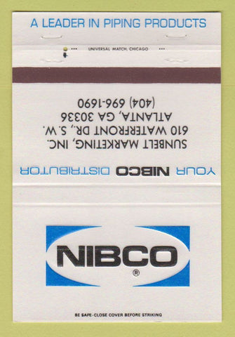 Matchbook Cover - Nibco Pipe Sunbelt Marketing Atlanta GA 40 Strike