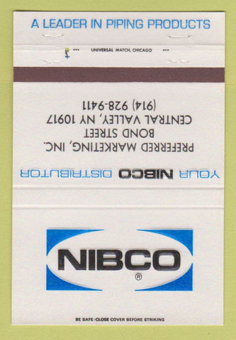 Matchbook Cover - Nibco Pipe Preferred Marketing Central Valley NY 40 Strike