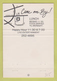 Matchbook Cover - Neighborhood Restaurant Timothy's John's Atlanta GA 40 Strike