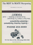 Matchbook Cover - Henry's Skate Service Winnipeg MB 40 Strike