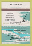 Matchbook Cover - Hamilton Watches Peter & Sons Jewelry Digby? 40 Strike