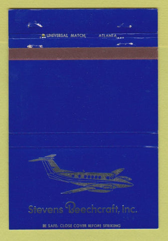 Matchbook Cover - Stevens Beachcraft Airplanes Greenville SC Knoxville 40 Strike