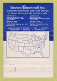Matchbook Cover - Stevens Beachcraft Airplanes Greenville SC Knoxville 40 Strike