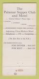 Matchbook Cover - The Palamar Restaurant Motel Pontiac IL 30 Strike