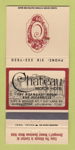 Matchbook Cover - Chateau Motor Hotel Shreveport LA 30 Strike