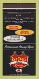 Matchbook Cover - Red Coach Restaurant San Jose Cupertino CA 30 Strike