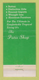 Matchbook Cover - Patio Shop Miami FL WEAR 30 Stick