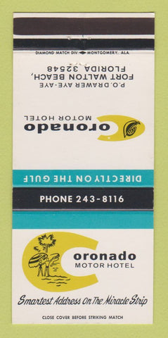 Matchbook Cover - Coronado Motor Hotel Fort Walton Beach FL 30 Strike