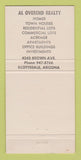 Matchbook Cover - Al Overend Real Estate Scottsdale AZ 30 Strike