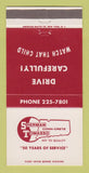 Matchbook Cover - Sherman Tomasso Concrete 30 Strike