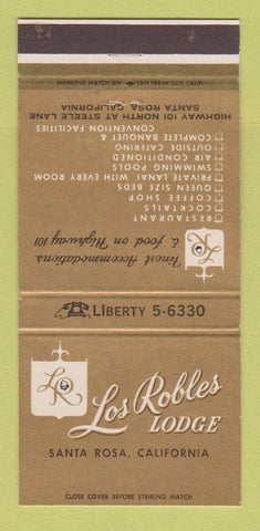 Matchbook Cover - Los Robles Lodge Santa Rosa CA 30 Strike