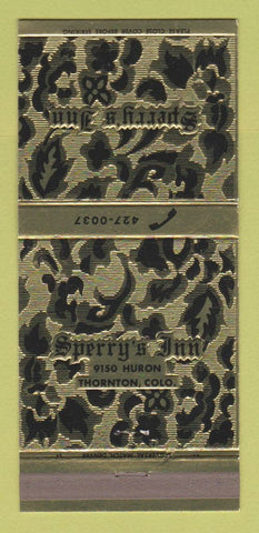 Matchbook Cover - Sperry's Inn Thornton Colorado 30 Strike