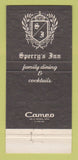 Matchbook Cover - Sperry's Inn Thornton Colorado 30 Strike