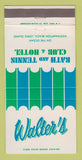 Matchbook Cover - Walter's Bath Tennis Hotel Westhampton Beach LI NY 30 Strike
