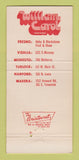 Matchbook Cover - William Carol Clothes Levis Jeans Fresno CA Madera 30 Strike
