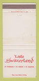 Matchbook Cover - Little Switzerland St Thomas Croix Martin  30 Strike