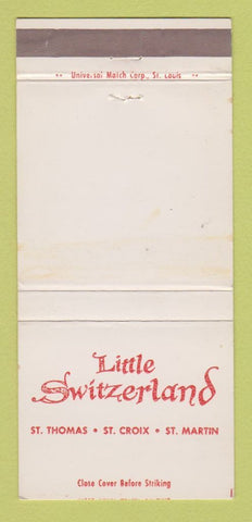Matchbook Cover - Little Switzerland St Thomas Croix Martin  30 Strike