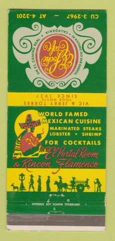 Matchbook Cover - El Poche Cafe San Gabriel CA Mexican 30 Strike