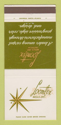 Matchbook Cover - Loomtex Mills Dalton GA Dallas Los Angeles 30 Strike