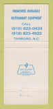 Matchbook Cover - Lil Abe' BBQ Tarboro NC 30 Strike
