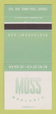Matchbook Cover - Moss Moulerie Restaurant Quebec QC 30 Strike